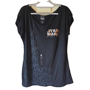 Disney Star Wars Galaxy’s Edge Passholder Shirt 2019 Black Womens L